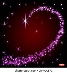 abstract glowing background with stars vector