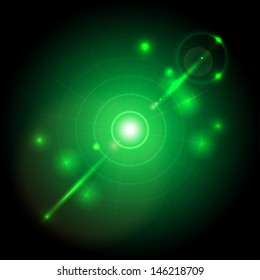 abstract glowing background with a target