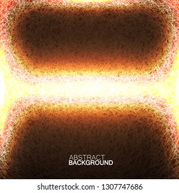 Abstract glowing background of thin lines. Vector