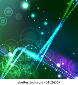 abstract glowing background - vector illustration