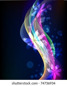 abstract glowing background - vector illustration