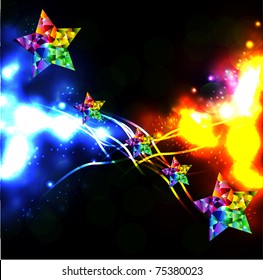 abstract glowing background - vector illustration