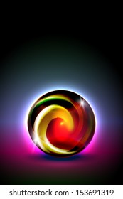Abstract glowing ball for your design, vector illustration, eps10, 2 layers