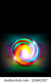 Abstract glowing ball for your design, vector illustration, eps10, 2 layers