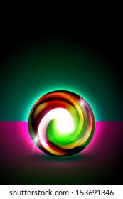 Abstract glowing ball for your design, vector illustration, eps10, 2 layers