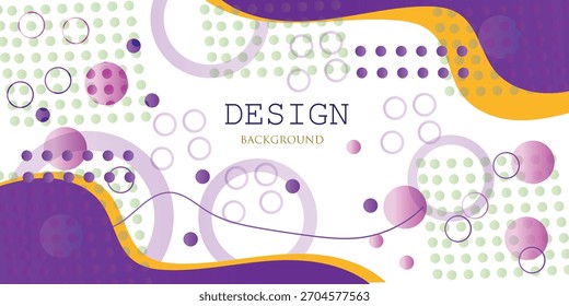 Abstract glowing  banner background with fluid shapes in purple and orange color. vector illustration  modern wallpaper. Presentation template, modern advertising.