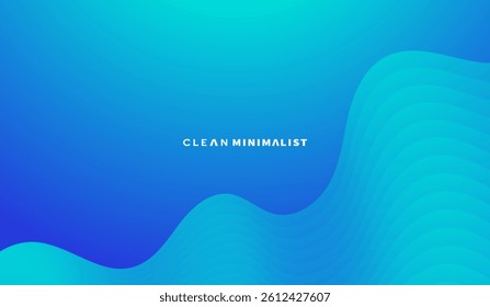 Abstract Glowing Blue Clean Background