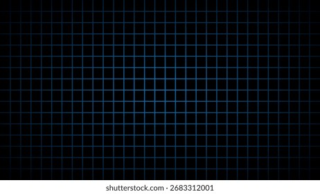 Abstractas rejilla azul brillante sobre fondo oscuro, perfecto para la tecnología, proyectos de diseño digital y de ciencia ficción, Ilustración vectorial