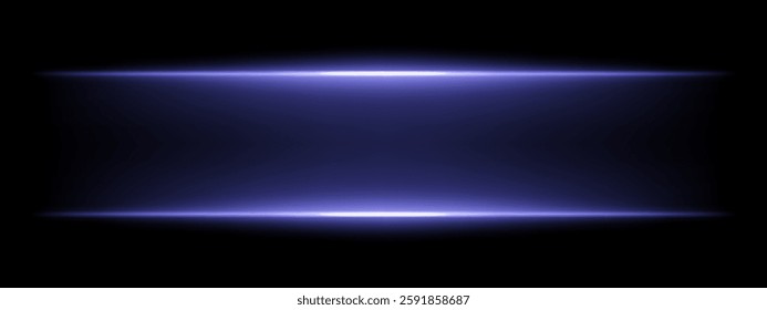 Abstract glowing blue light beams on a dark background. Two parallel neon streaks create a futuristic energy effect with smooth gradients and a radiant glow. Modern digital aesthetic