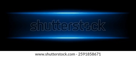 Abstract glowing blue light beams on a dark background. Two parallel neon streaks create a futuristic energy effect with smooth gradients and a radiant glow. Modern digital aesthetic