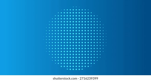 Esfera azul brilhante abstrata feita de pontos conectados em fundo gradiente ideal para tecnologia, visualização de dados, inovação e temas de design de rede