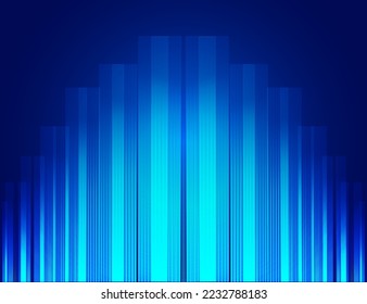 Abstract glowing blue stripes. Modern technology Background. Futuristic artwork tech template. Digital vector illustration. Abstract hi-tech wallpaper.