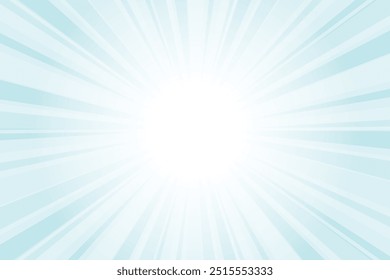 Abstractas fondo azul brillante de la explosión del sol. Fondo azul pálido del sunburst del efecto del resplandor para la presentación, Anuncio, cartel, volante, ventas. Cartel de arte pop moderno para verano y primavera.
