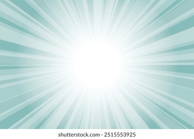 Abstract glowing blue sunburst background. Morning blue glow effect sunburst background for presentation, banner, poster, flyer, sales. Modern pop art poster for summer and spring.