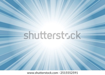 Abstract glowing blue sunburst background. Royal airforce blue glow effect sunburst background for presentation, banner, poster, flyer, sales. Modern pop art poster for summer and spring.