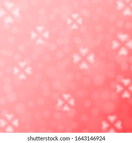 Abstract glowing blurred background, heart bokeh abstract background vector.