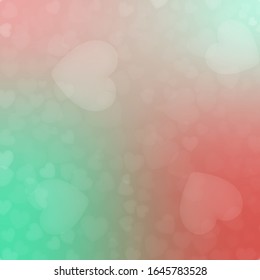 Abstract glowing blurred background, heart bokeh abstract background vector heart design.