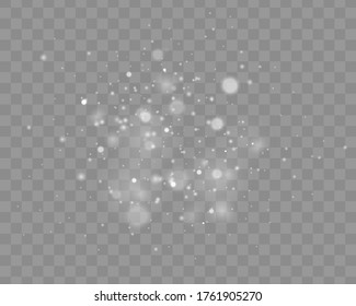 Resumen brillando las luces de bokeh. Las luces de bokeh tienen efecto aislado sobre un fondo transparente. Fondo luminoso blanco festivo. concepto de Navidad. Ilustración vectorial, eps 10.