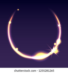 abstract glowing, circle background on dark background vector