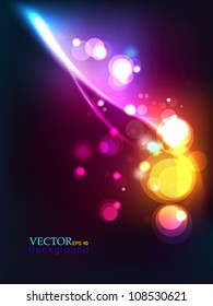 Abstract glowing circle with beautiful waves, EPS 10
