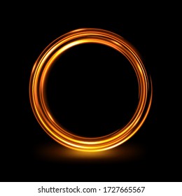 Abstract Glowing Circle, Elegant Light Ring. Vector Illustration