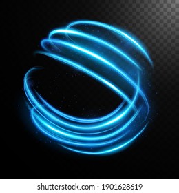 Abstract Glowing Circle, Elegant Light ring. Vector Illustration