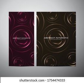 Abstract glowing Circle lines banner background. Abstract futuristic art wallpaper. Vector illustration.