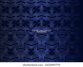 Abstract glowing circle lines on gradient blue background. Geometric line art design. Modern glossy blue outline. Futuristic technology concept. Perfect for posters, covers, banners, flyers, websites