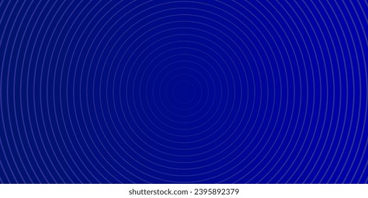 Abstract glowing circle lines on dark blue background. Geometric stripe line art design. Modern shiny blue lines. Futuristic technology concept. Suit for poster, cover, banner, brochure, website art