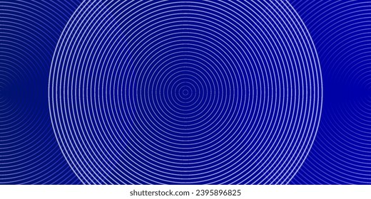 Abstract glowing circle lines on dark blue background. Geometric stripe line art design. Modern shiny blue lines. Futuristic technology concept. Suit for poster, cover, banner, brochure, website art