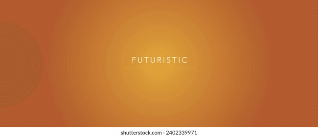 Resumen de líneas redondeadas brillantes sobre fondo naranja oscuro. Diseño de líneas de rayas geométricas. Líneas naranjas brillantes modernas. Concepto de tecnología futurista. Cartel, portada, banner, folleto, sitio web
