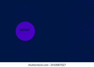 Abstract glowing circle lines on dark blue background. Geometric stripe line art design. Modern shiny blue lines. Futuristic technology concept. Suit for poster, cover, banner, brochure, website