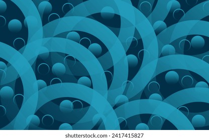 Abstract glowing circle lines on dark blue background. Geometric stripe line art design. Modern shiny blue lines. Futuristic technology concept. Suit for poster, cover, banner, brochure, website.
