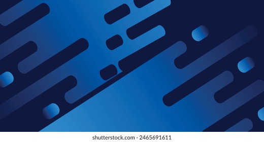 Abstractas líneas de círculo brillante sobre fondo azul oscuro. Diseño de arte geométrico de línea de franjas. Líneas azules brillantes modernas. Concepto de tecnología futurista.