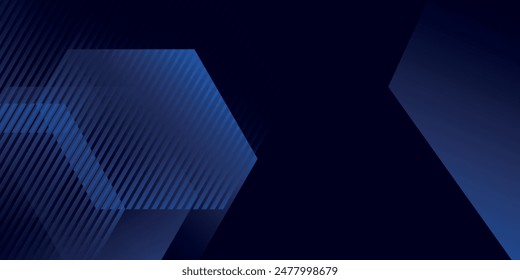 Abstract glowing circle lines on dark blue background. Geometric stripe line art design. Modern shiny blue lines. Futuristic technology concept.vector eps10