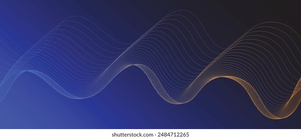 abstracto resplandeciente líneas de círculo sobre fondo oscuro. elegante diseño de forma de círculo. líneas redondas abstracto futurista fondo de tecnología. Vector arte digital diseño de Anuncios