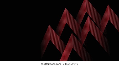 abstract glowing circle lines on dark background. elegant circle shape design. round lines abstract futuristic tech background. Vector digital art banner design