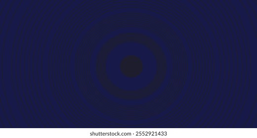 Abstractas líneas circulares brillantes sobre fondo azul oscuro. Diseño geométrico del arte de la línea de la raya. Líneas azules brillantes modernas. Concepto de tecnología futurista.