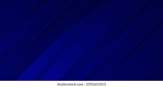 Abstract glowing circle lines on dark blue background. Geometric stripe line art design modern blue