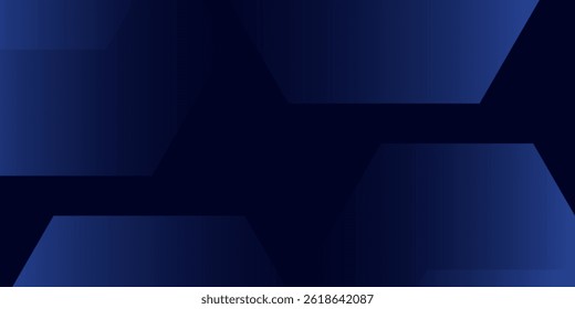Abstract glowing circle lines on dark blue background. Geometric stripe line art design. Modern shiny blue lines. Futuristic technology concept. Suit for poster, cover, banner, brochure, website