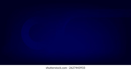 Linhas de círculo brilhantes abstratas em plano de fundo azul escuro. 
