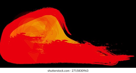 Abstract glowing circle lines on black background. Geometric stripe line art design. Modern shiny red lines. Futuristic technology concept. Suit for poster, cover, banner, brochure, website