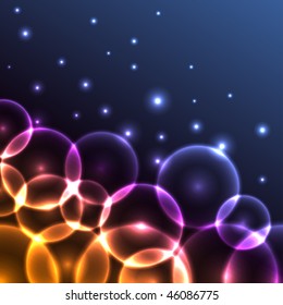 Abstract glowing circles background. Eps10 file.