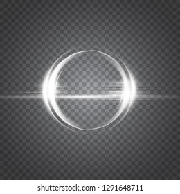 Abstract Glowing Circles. Bright And Brilliant Halo. Light Optical Effect. Vector Illustration