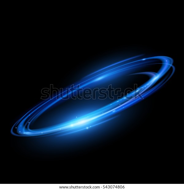 Abstract Glowing Circular Lines Stock Vector (Royalty Free) 543074806