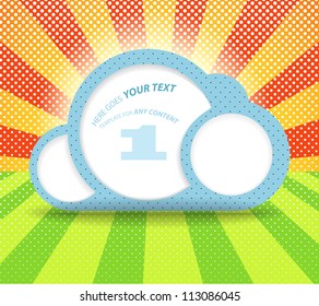 Abstract glowing clouds. Template for a text