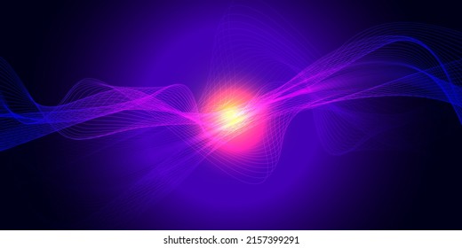Abstract glowing colorful lines waves, Vector design