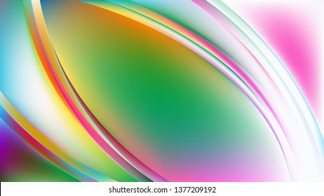 Abstract Glowing Colorful Wave Background Vector