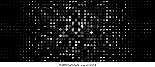 Fondo cruzado brillante Abstractas, patrón de degradado de semitono, textura de partículas brillantes. Fondo futurista para el diseño de tecnología de innovación de investigación científica médica, estilo científico. VECTOR BG
