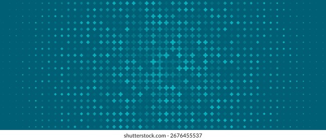 Fondo cruzado brillante Abstractas, patrón de degradado de semitono, textura de partículas brillantes. Fondo futurista para el diseño de tecnología de innovación de investigación científica médica, estilo científico. VECTOR BG